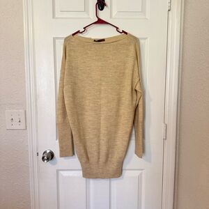 NWT Pure Alpaca 100% Baby Alpaca Tan Longlseeve Sweater Womens Top sz Small